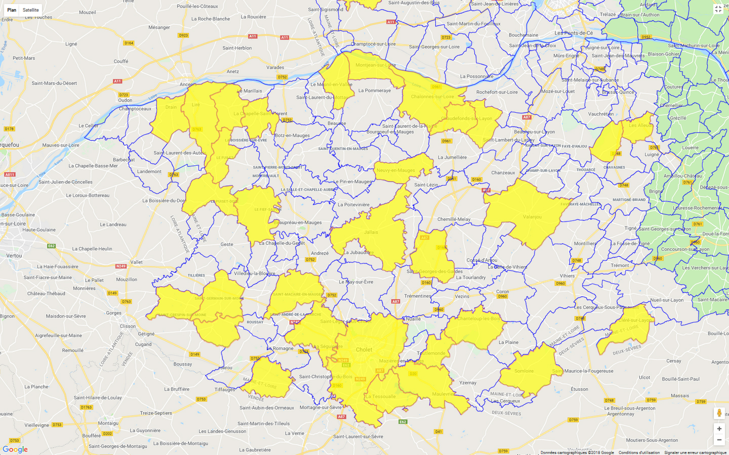 Carte de la Courtilière